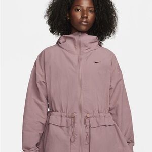 Nike Women's hooded jacket / windbreaker - color mauve